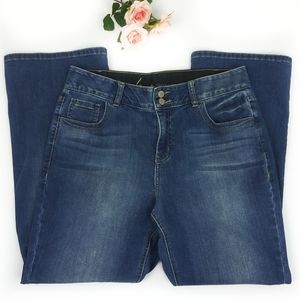 Lane Bryant bootcut med wash jeans tighter tummy